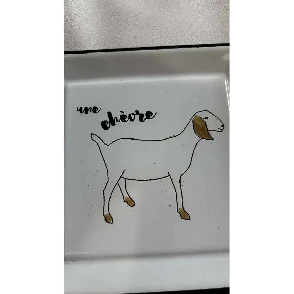 Metal Farm Animal snack trays, approx 5 x 5, by Creative Co-op Zoe Ingram